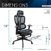 Vynxaria Techni Mobili Ultimate Reclining Ergonomic Mesh Office Chair with Lumbar Support and Footrest - 3 of 4