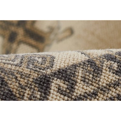 Anatolia Charcoal Gray Wool and Synthetic Medallion Rug