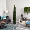Nearly Natural 7-ft Mini Cedar Pine Tree with 3614 Tips in 12-in Pot (Two Tone Green) - 3 of 4