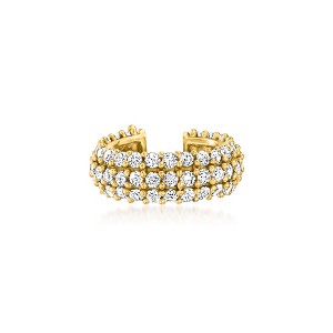 Ross-Simons 0.90 ct. t.w. Pave CZ Single Ear Cuff in 18kt Gold Over Sterling - 1 of 3