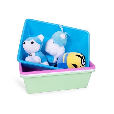 UNiPLAY Multicolor Stackable Plastic Storage Bins for Kids