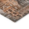 Orange Copper And Salmon Village Houses Washable Indoor Outdoor Area Rug - 4 of 4