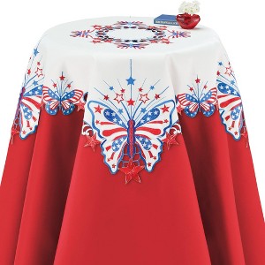Collections Etc Patriotic Butterfly Stars Cut-Out Table Linens - 1 of 2
