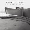 Cloud Weave Textured Comforter Set, Plush All-Season Down Alternative, Ultra Soft, 3-Piece Set - Becky Cameron - 3 of 4