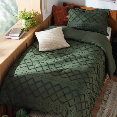 Bedsure | Solid Minimalist Embroidery Duvet Cover Set Cozy and Stylish Bedding Set