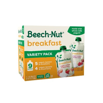Beech-Nut Breakfast Baby Food Pouch Variety Pack - 3.5oz/9ct