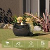 LuxenHome 16” Adorable Puppies Resin Water Fountain with LED Lights, Farmhouse Waterfall Outdoor and Indoor for Patio, Garden Decor Multicolored - 4 of 4