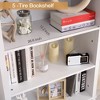 Garvee 6-Tire Farmhouse Bookshelf with Doors, Storage Cabinet Bookcase with Drawer and Adjustable Shelves, White - 4 of 4