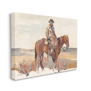 Stupell Industries Cowboys And Horses Farm Western Painting : Target