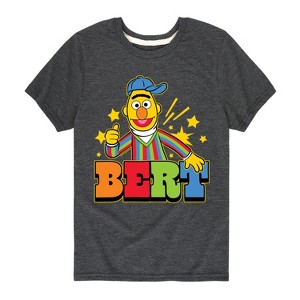 Boys' - Sesame Street - Bert Backwards Cap Short Sleeve Graphic T-Shirt - 1 of 4