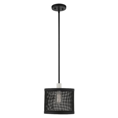 Livex Lighting Industro 1 - Light Pendant in  Black/Brushed Nickel