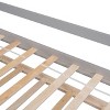 Twin Size Daybed with Trundle, Pine Wood House-Shaped Headboard Bed Frame with Safety Guardrails, No Spring Box Needed, Easy Assembly Grey - 4 of 4