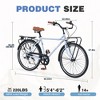 CAVINAS 26 Inch Shimano 7-Speed Steel City Bike with Vintage Frame,Retro Commute Bicycle with Front and Rear V Brakes for Garden & Outdoor,Blue - 2 of 4