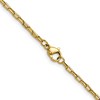 Chisel Stainless Steel Polished Yellow IP-plated 2.2mm 16" Fancy Box/Paperclip Link Chain Necklace - 4 of 4