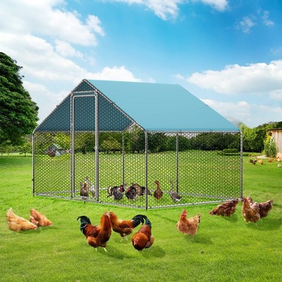LOVMOR Large Chicken Run Metal Chicken Coops ,Chicken House with Waterproof