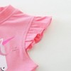 MyKids-USA Summer Hot Selling Cute Unicorn Cartoon Pattern Fly Sleeves Color Patchwork Dress for Stylish Girls - 4 of 4