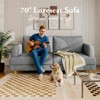 GYIIYUO 70" Loveseat Sofa Upholstered Small Couches for Bedroom, Office or Apartment - 3 of 4