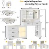 PAKASEPT 5 Drawer Dresser with Extendable Table, L-Shaped Makeup Vanity Desk with Mirror and Lights & Charging Station, Shelves, LED Storage Cabinet - 2 of 4