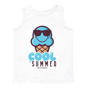 The Juniper Shop SmileyWorld Cool Summer Ice Cream Blue Toddler Tank - 1 of 4