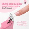 Saviland Nail Clippers with Magnets: Pink Nail Clipper for Nails Cutter with Sizer Magnets 15PCS  (Pink) (Pink) - 3 of 4