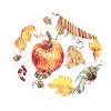 C&F Home Watercolor Pumpkin Round Thanksgiving Placemats Set of 6, 17" - 2 of 4