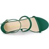 Allegra K Women's Open Toe Strappy Chunky Heels Sandals - 4 of 4