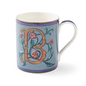 Kit Kemp by Spode 12oz Alphabet Mug, Unique Stylish Monogram, Fine China, Dishwasher Safe, Personalized Initial, Fabulous Mug with Gift Box - 1 of 4