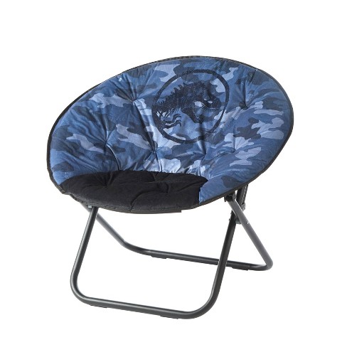 Universal Jurassic World Plush Folding Saucer Kids Chair Blue