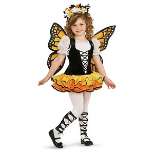Halloween Girls Monarch Butterfly Costume L(12-14), Girl