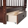 Okak Full-Over-Full Bunk Bed with Ladder 2 Drawers and Safety Guardrail Solid Wood Loft Bunkbeds for Kids, Girls, Boys Easy Assemble, Espresso - 4 of 4