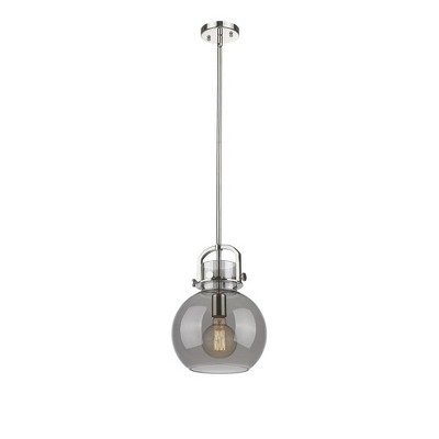 Newton Sphere - 1 Light Stem Hung Pendant In Industrial Style-15.38 Inches Tall and 10 Inches Wide