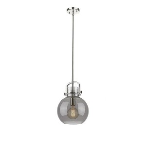 Newton Sphere - 1 Light Stem Hung Pendant In Industrial Style-15.38 Inches Tall and 10 Inches Wide - 1 of 1