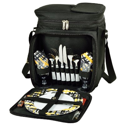 Picnic at Ascot Insulated Picnic Basket/Cooler Fully Equipped with Service for 2 - Paris