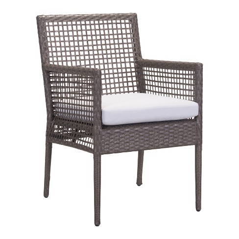 2pk Modern Cabana Style Dining Chair Cocoa Light Gray Zm Home Target