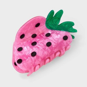 Strawberry Claw Hair Clip - Wild Fable™ Pink - 1 of 2
