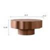 GDFStudio Riven Modern Wooden Irregular Coffee Table with Open Storage - 2 of 4