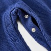 Baby Boys' Henley Cozy Long Sleeve Romper - Cat & Jack™ - 4 of 4