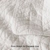 Queen Size Quilt Set, Stone - Washed Cream Coverlet with Triangle Stitch, Ultra Soft Lightweight Bedspread for All Seasons, 3 Pieces - 4 of 4