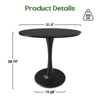 CAVINAS 31.5 inch Round Dining Table for 2-4 People,Kitchen Tables  with Metal Pedestal Base for Dining Room,Kitchen - 3 of 4