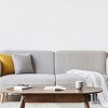 Walnut Solid Wood Oval Coffee Table with Drawers,39" & 47" Modern Capsule Center Table for Living Room-Baofuwish - 3 of 4