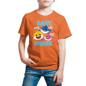 Boys' - Baby Shark - Baby Shark Family Doo Doo Doo Short Sleeve Graphic T-Shirt - 1 of 4