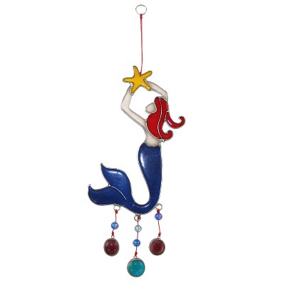Acchiappasogni Intrecciato A Mano Con Piume E Perline – Decorazione Da Parete, Lunghezza 80 Cm