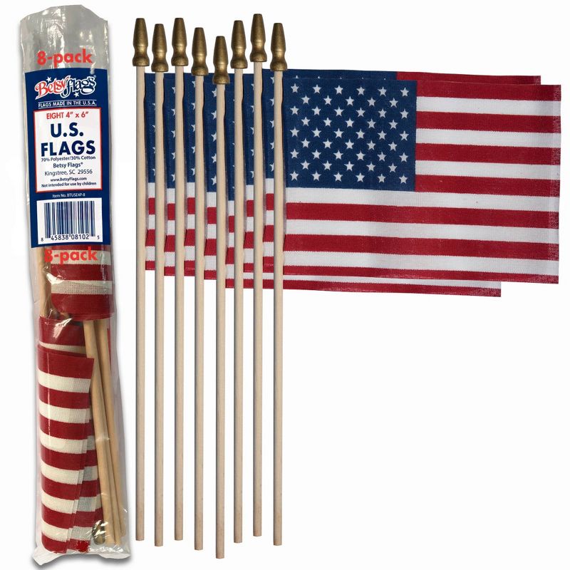 4&#34;x6&#34; 8pc Stick Flags, 1 of 4