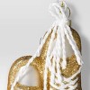 Christmas Glass Golden Shoes Ornament - Wondershop™ - 3 of 3