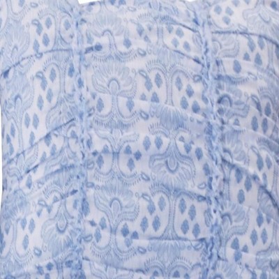 Helena Blue Cotton Polyester King Ruffle Pillow Sham