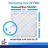 Filter King 12x12x1 Air Filter | 3-PACK | MERV 8 HVAC Pleated A/C Furnace Filters | MADE IN USA | Actual Size: 11.5 x 11.5 x .75" - 2 of 4