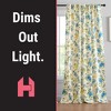 HLC.ME Scarlet Floral & Birds Patterned Window Back Tab Rod Pocket Curtains - Light Blocking Window Panels, Set of 2 - 4 of 4
