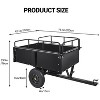 Heavy Duty Utility Trailer for ATV/UTV, 750lbs Capacity Garden Dump Cart with 17 Cu. Ft. Bed, Removable Sides, Pneumatic Tires, for Lawn Mower - 2 of 4