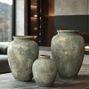 LuxenHome Rustic Gold and Brown Terracotta 15.2-Inch Tall Urn Vase Multicolored - 4 of 4