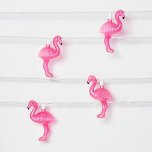 10ct Flamingo String Lights Pink - Sun Squad